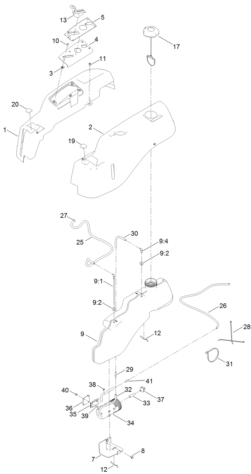Body Styling and Fuel Tank Assembly