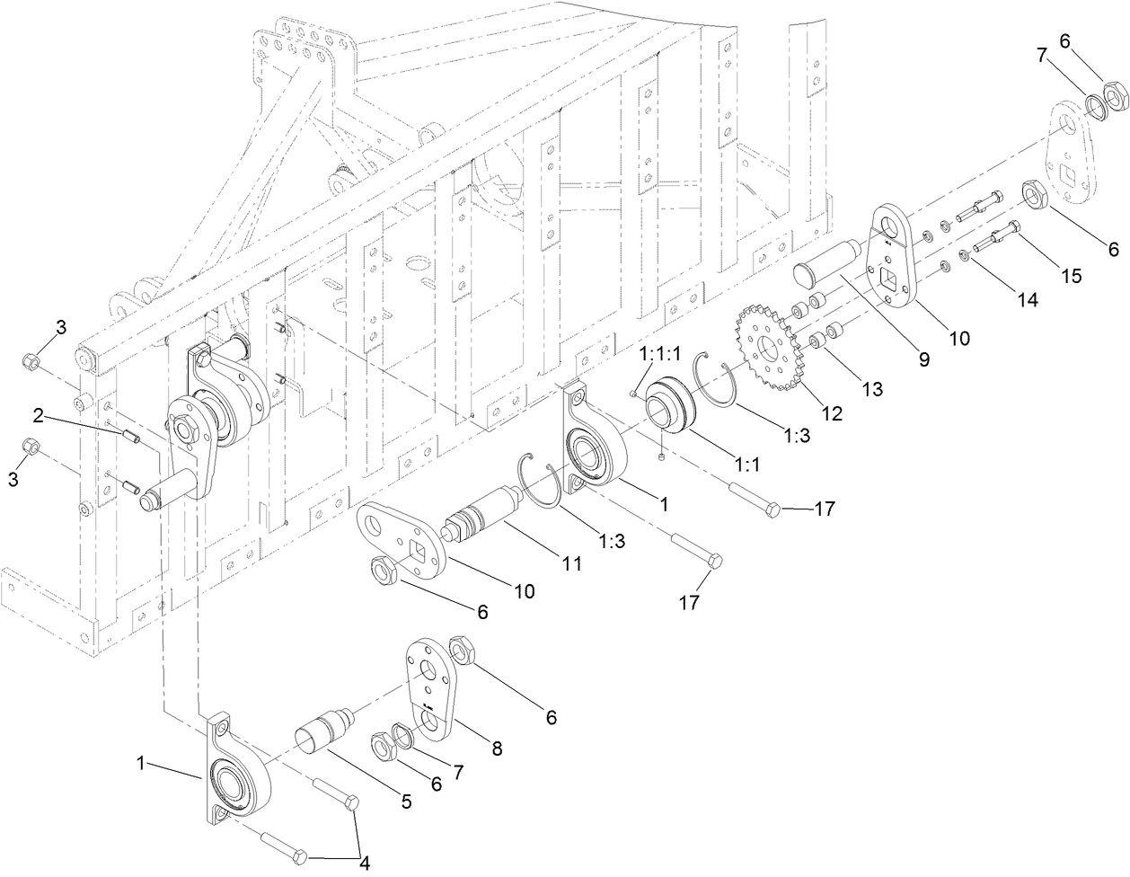 Center to Left Crankshaft Assembly