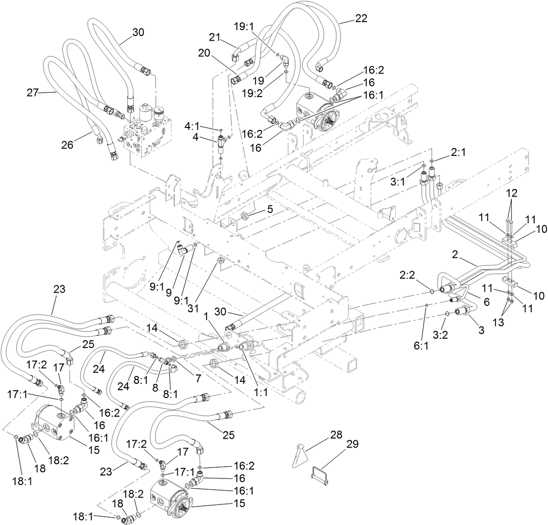 Hydraulic Mow Circuit Assembly