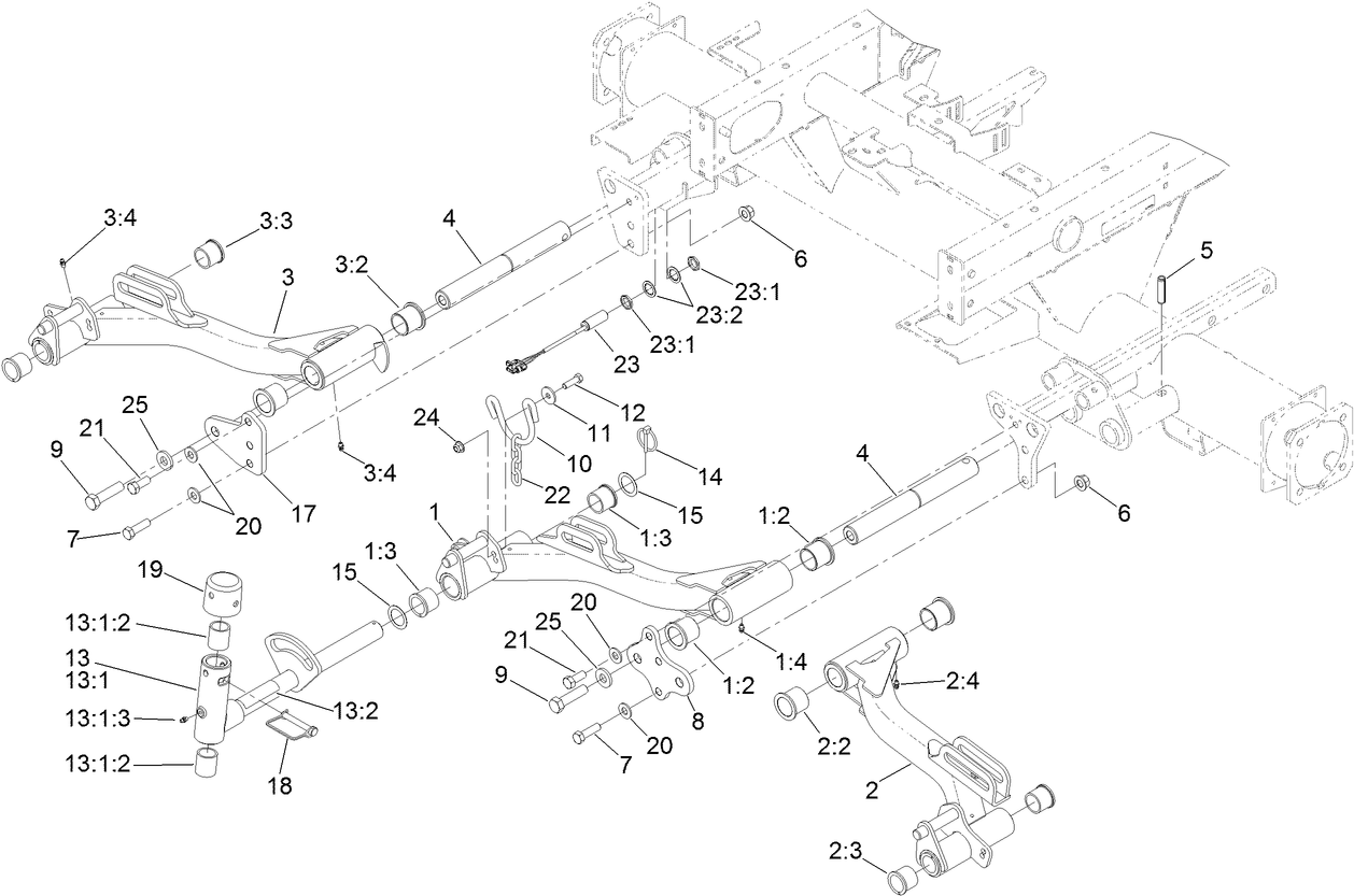 No. 1, 4 and 5 Lift Arm Assembly