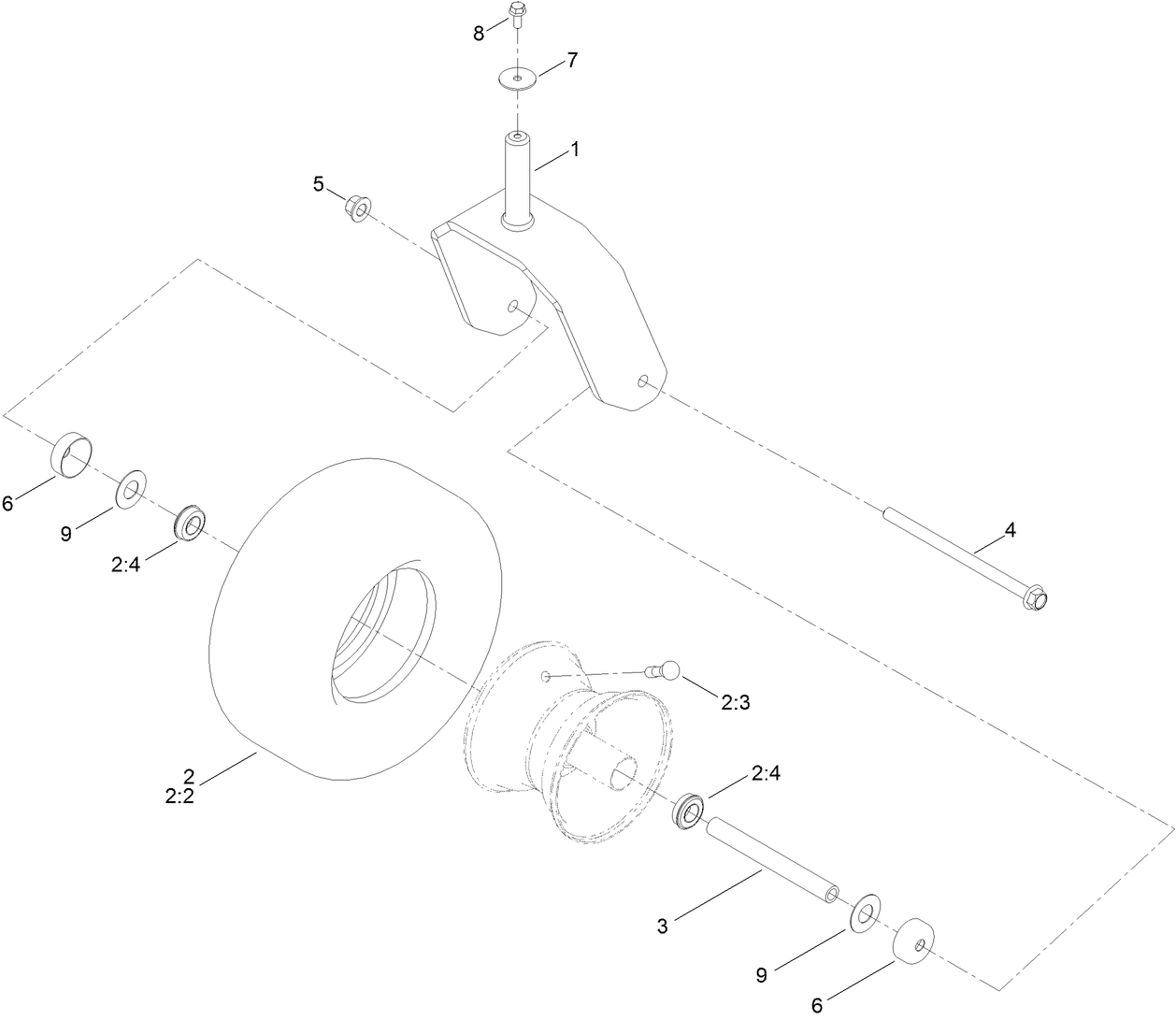 Caster Fork Assembly
