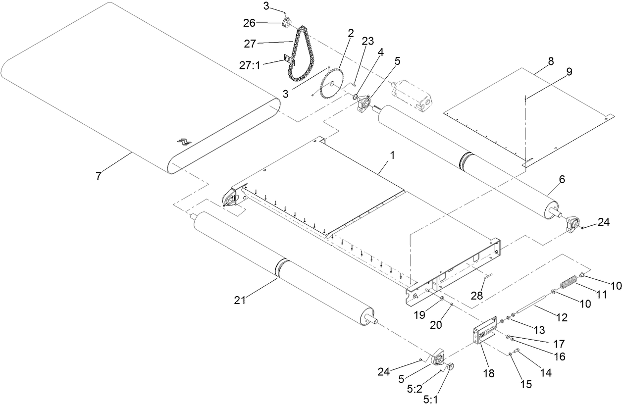 Slider Bed and Roller Assembly