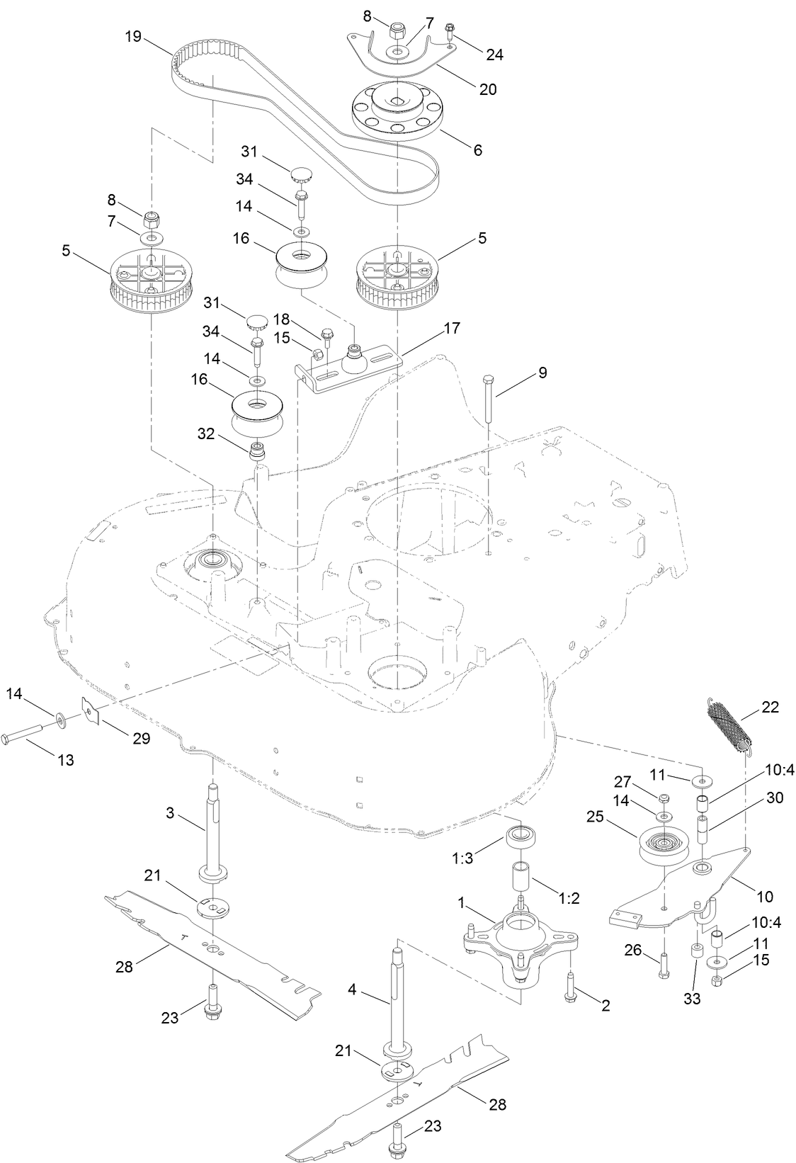 Blade and Spindle Assembly