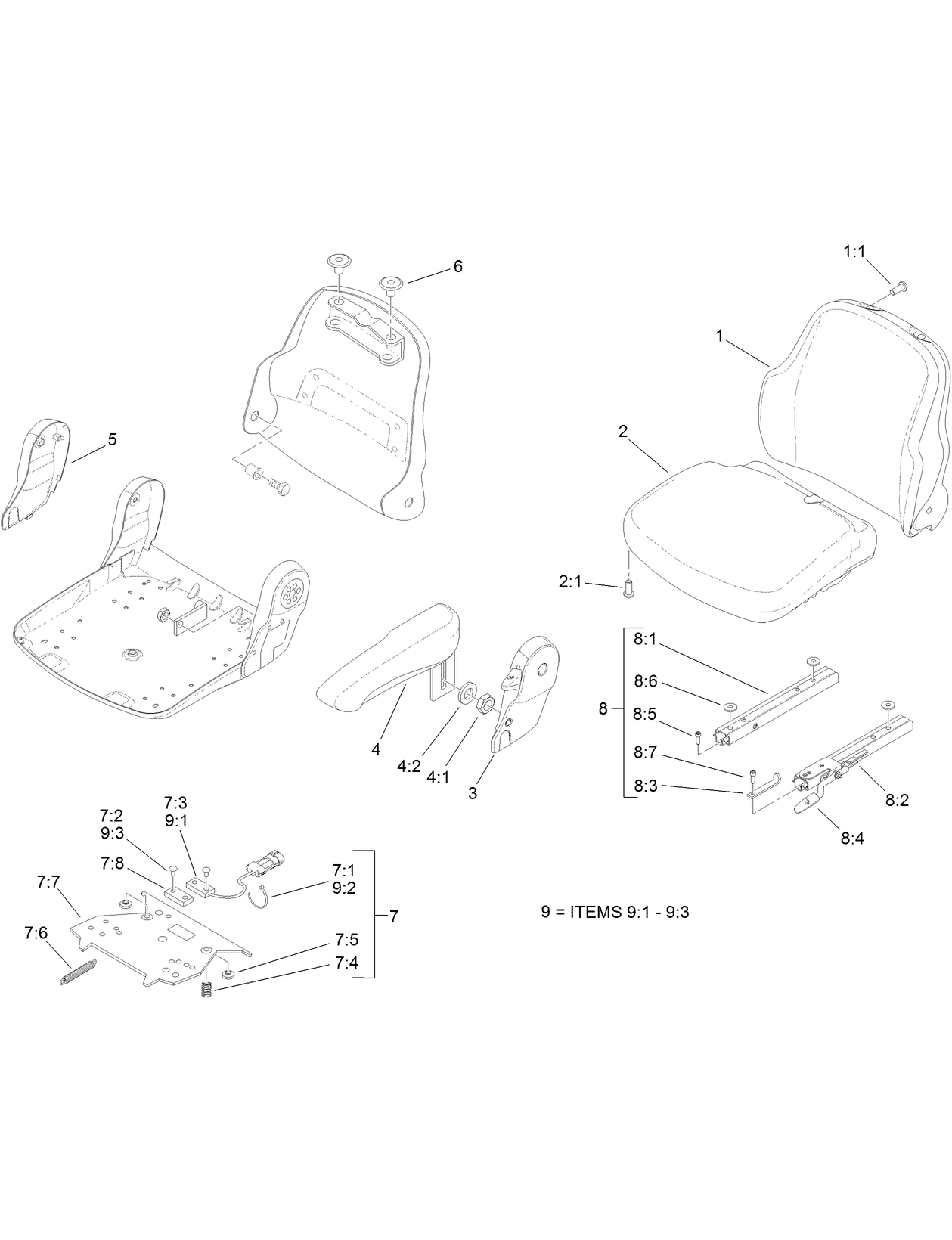 Cloth Premium Seat Assembly No. 117-9429