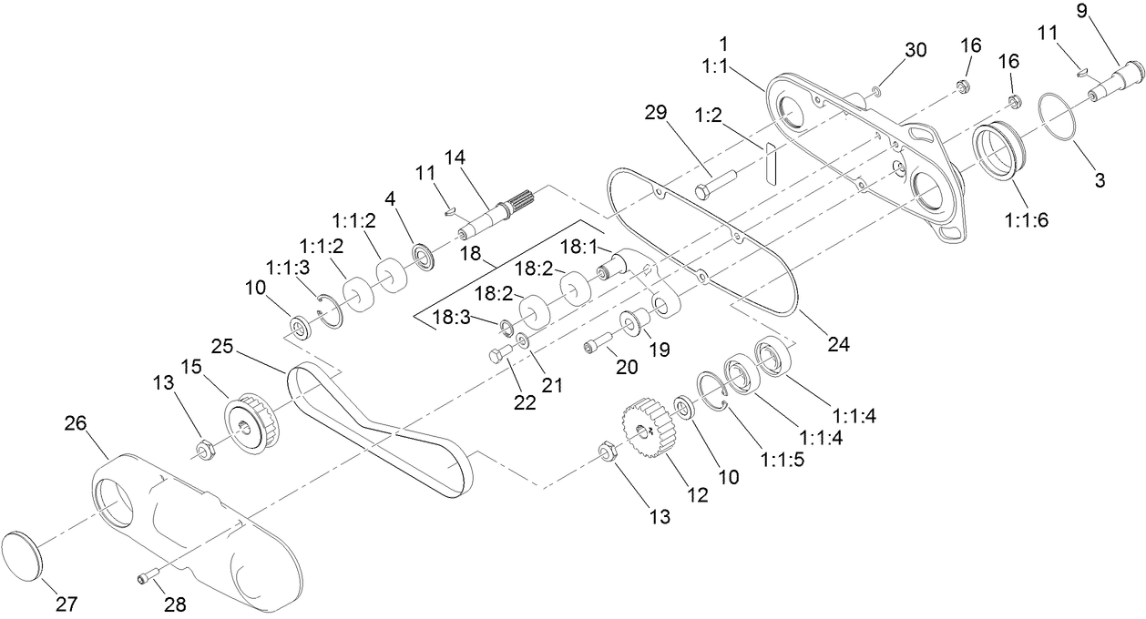 Reel Drive Box Assembly No. 133-9170