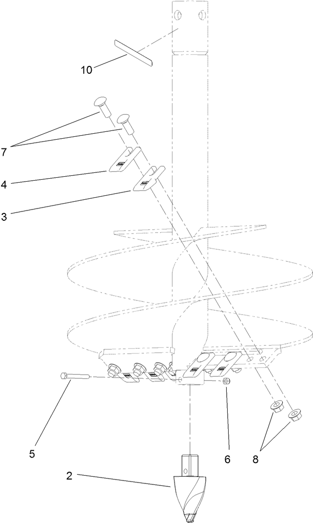 24-Inch Auger Bit Assembly