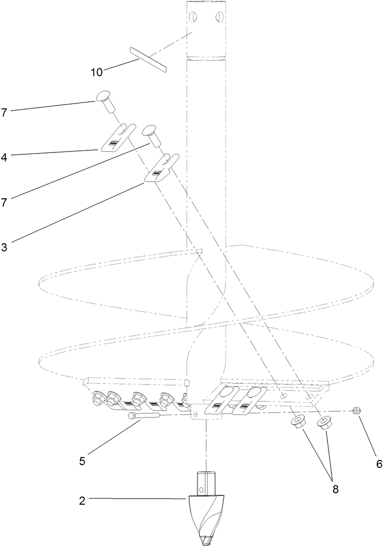30-Inch Auger Bit Assembly