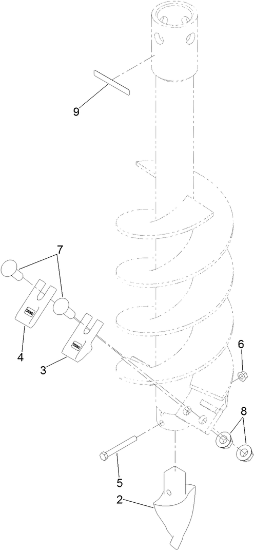 9-Inch Auger Bit Assembly
