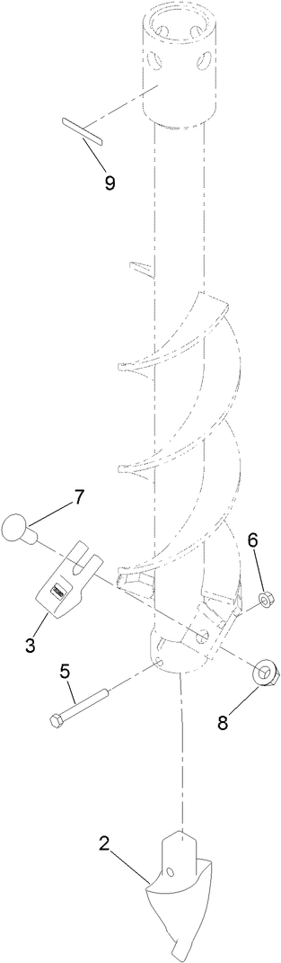 6-Inch Auger Bit Assembly