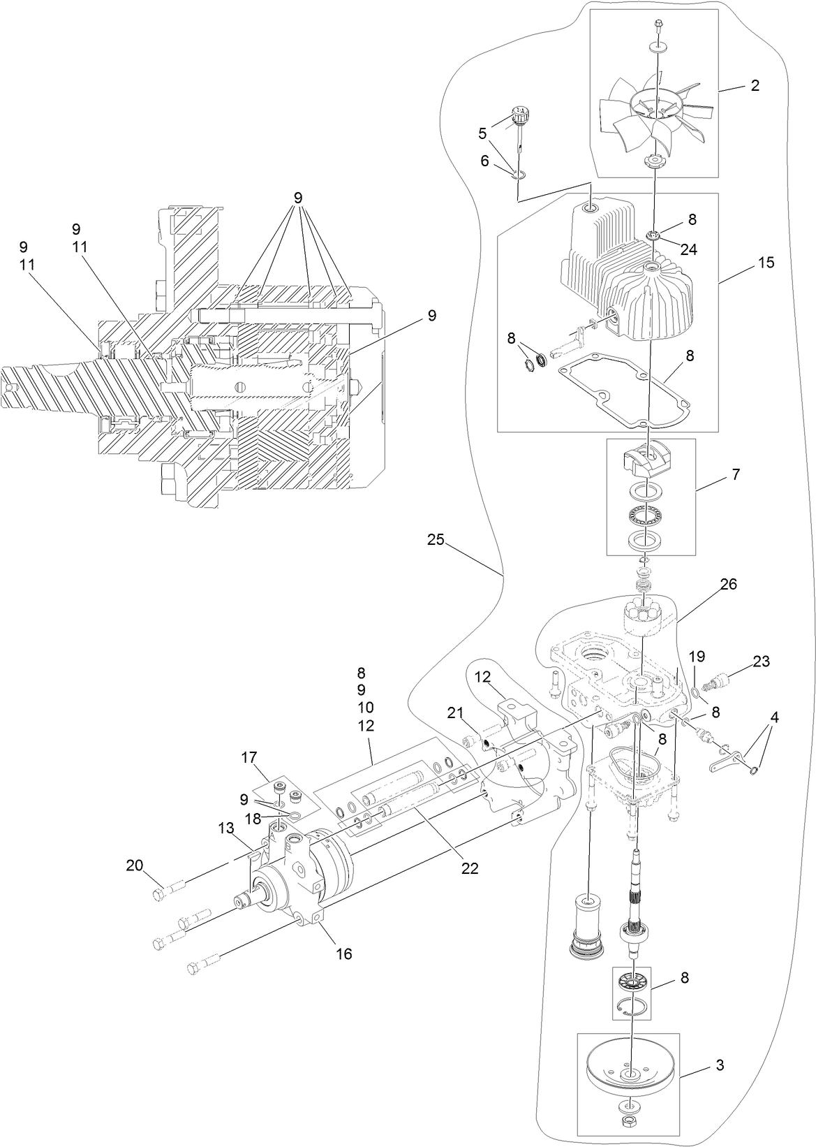 LH Hydro Assembly No. 126-1319