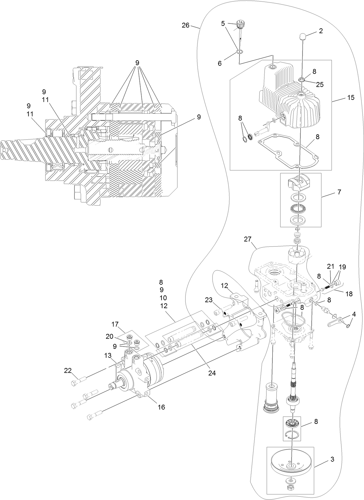 LH Hydro Assembly No. 126-1327