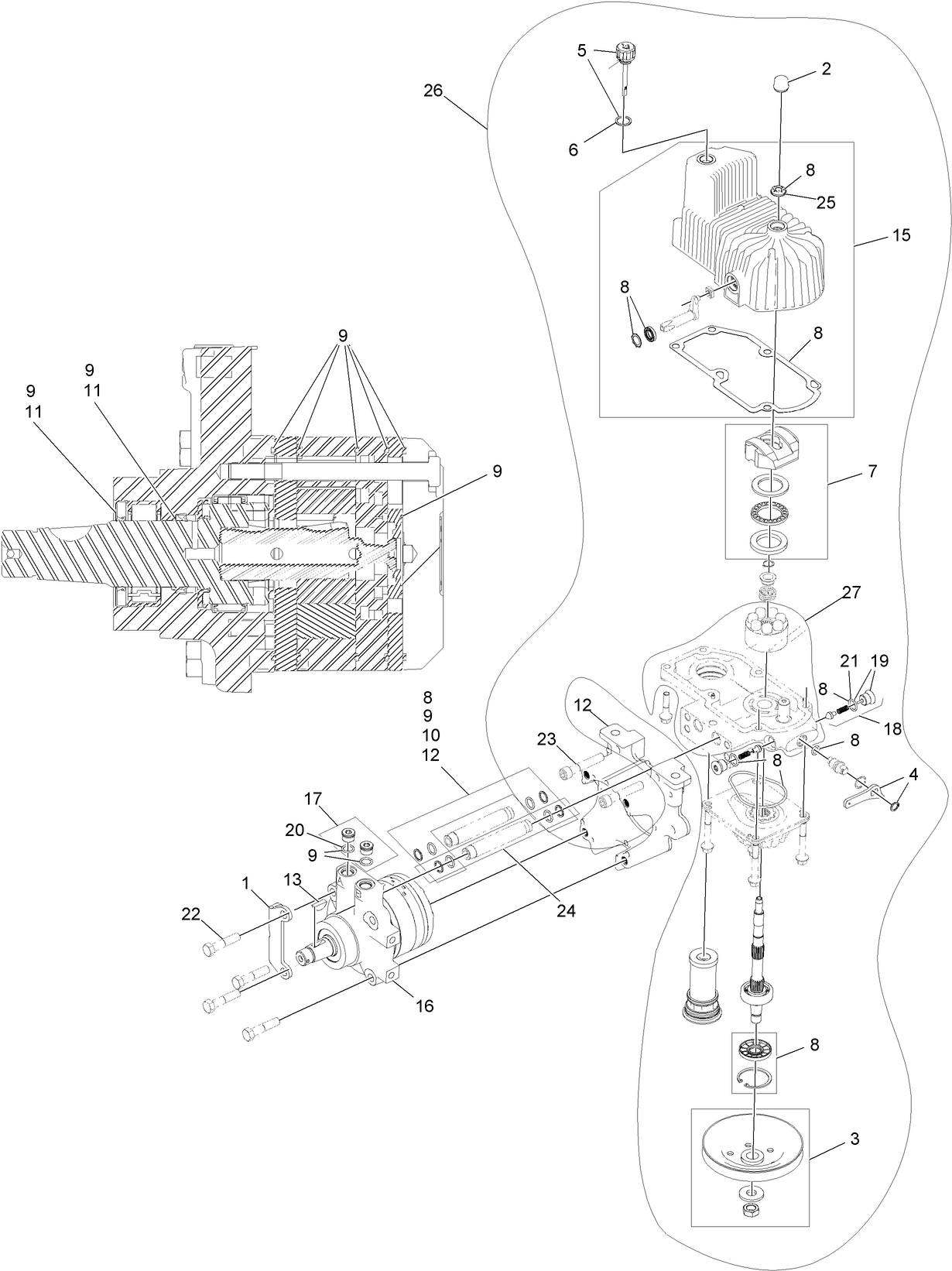 RH Hydro Assembly No. 126-1328