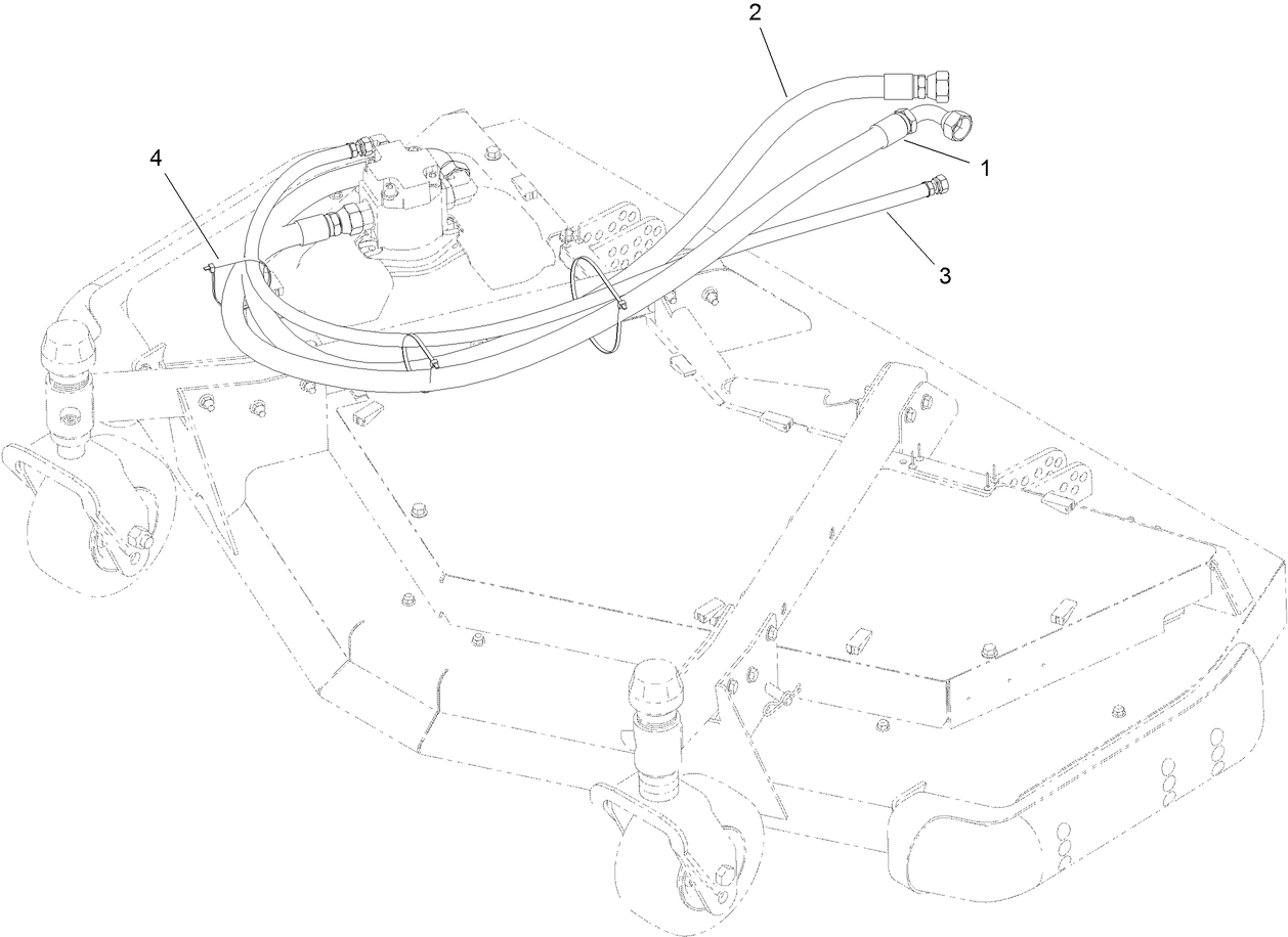 Front Deck Hose Routing Assembly