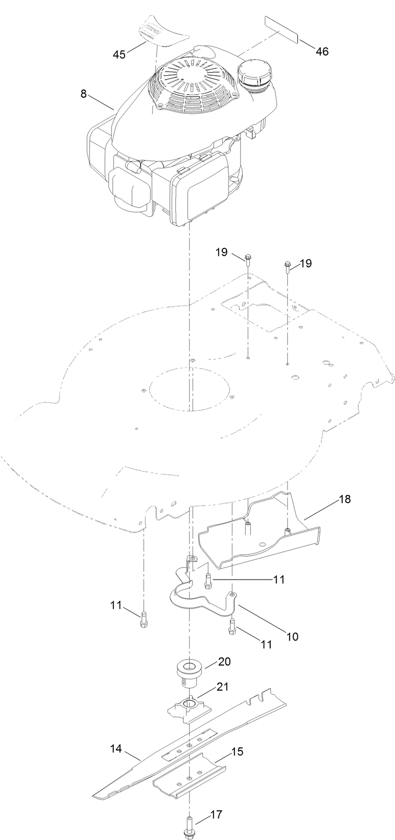 Engine and Blade Assembly