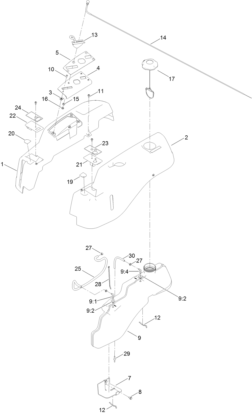 Body Styling and Fuel Tank Assembly