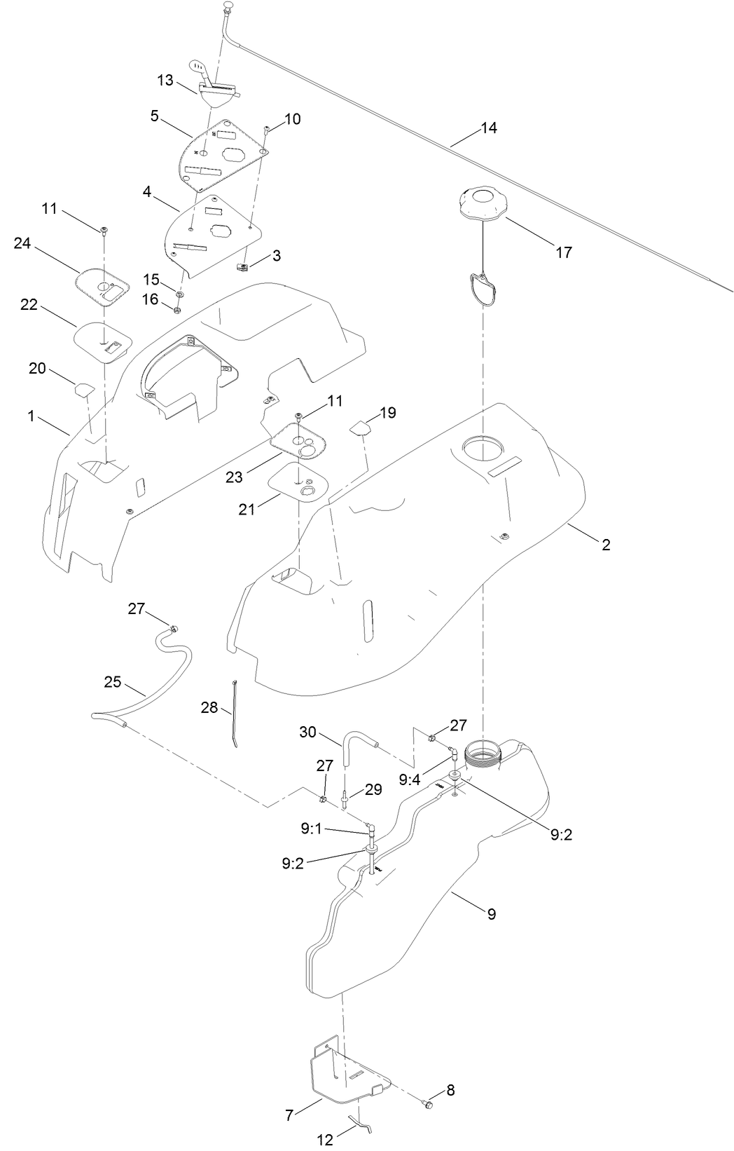 Body Styling and Fuel Tank Assembly