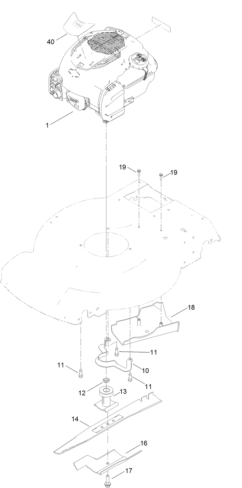 Engine and Blade Assembly