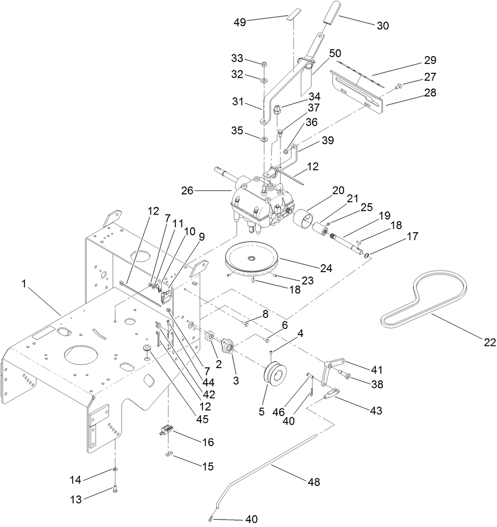 Frame and Transmission Assembly
