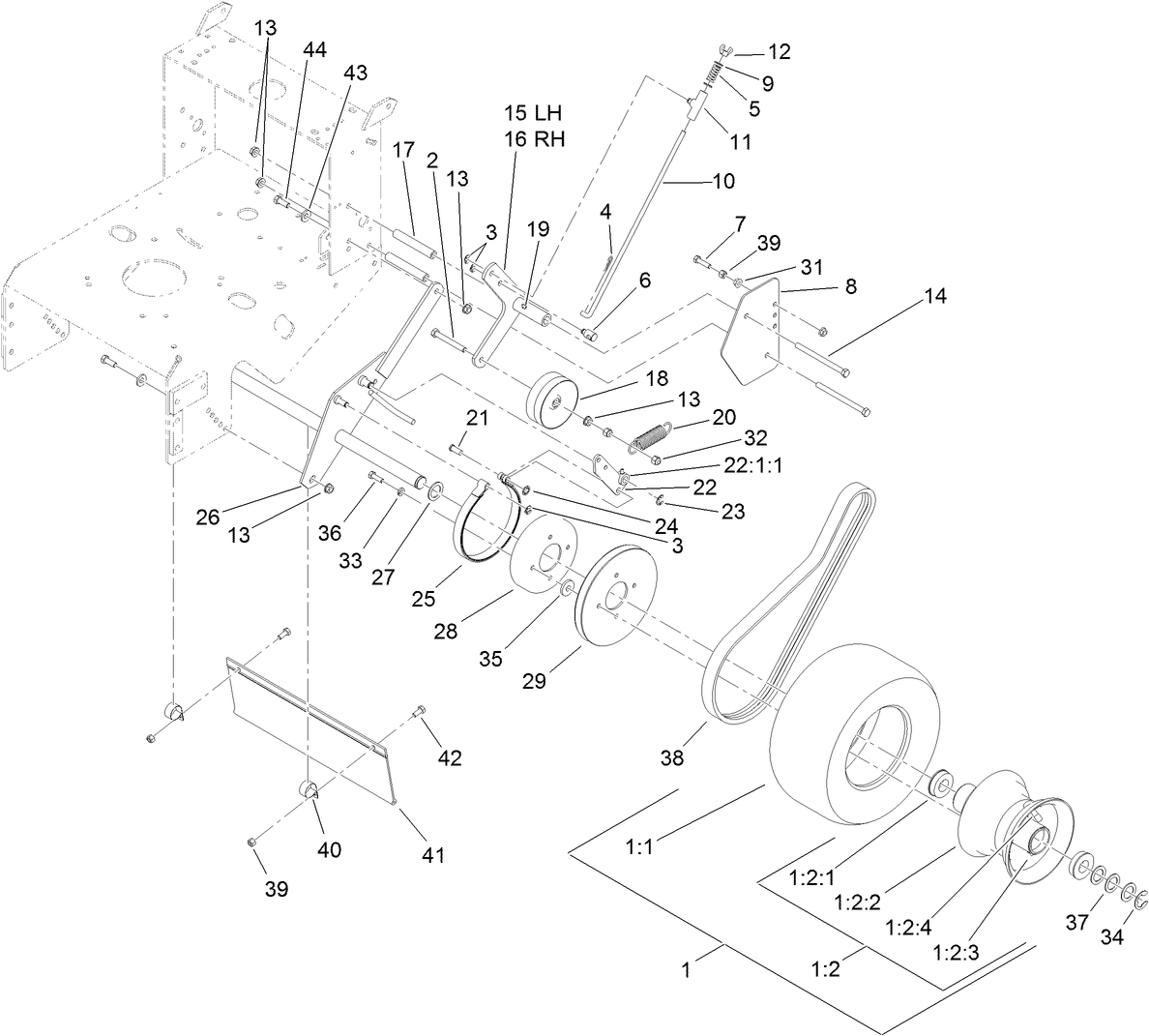 Drive Wheel and Brake Assembly