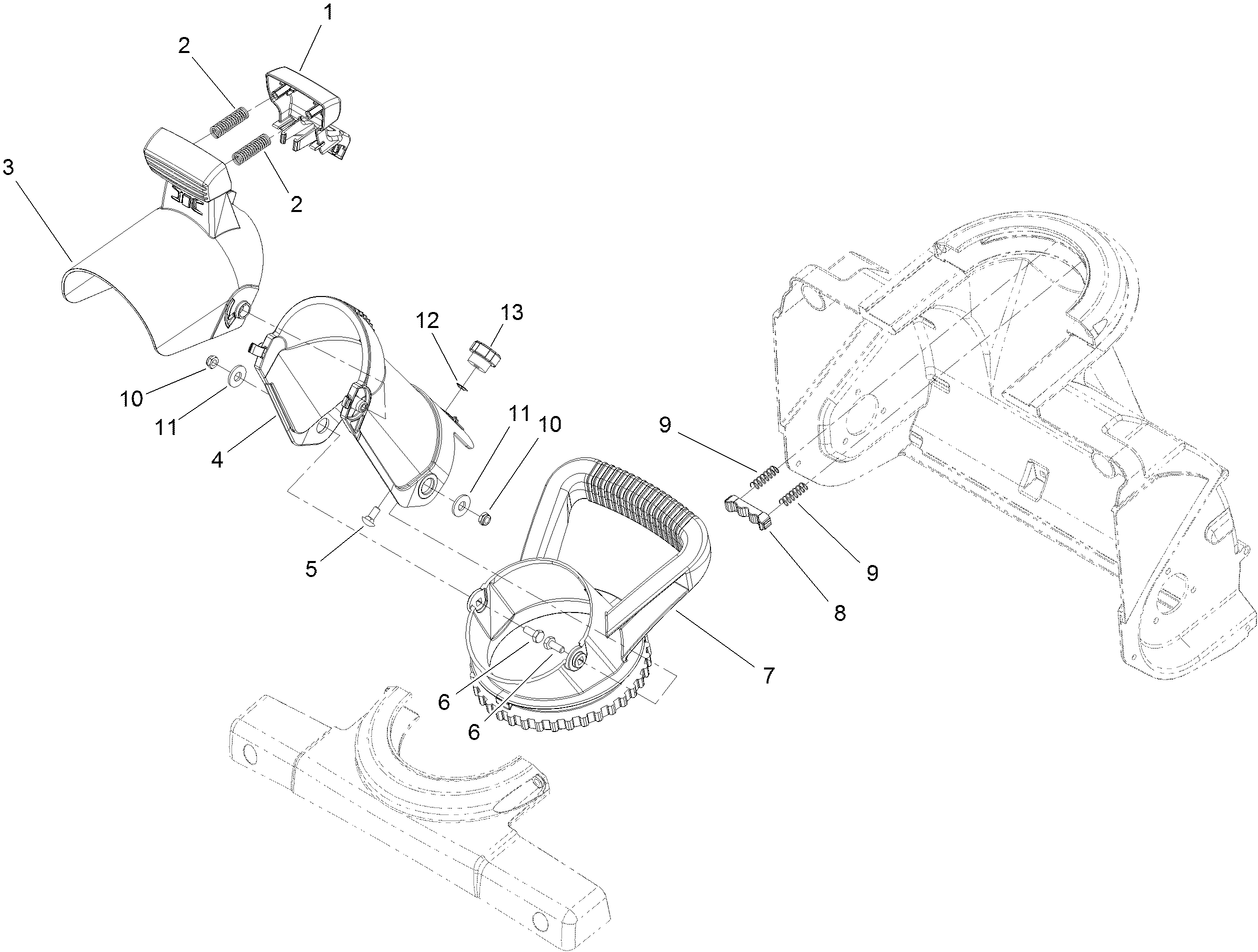 Deflector Chute Control Assembly