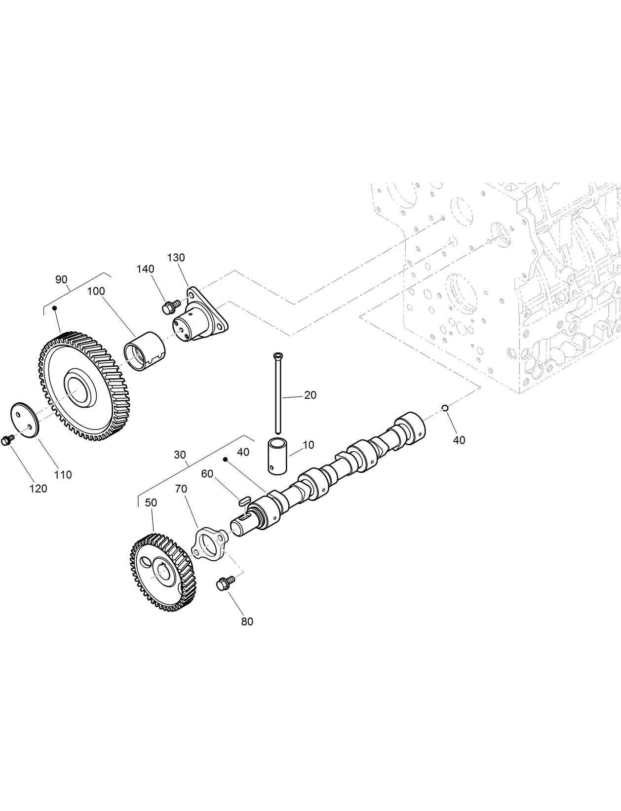 Cam Shaft and Idle Gear Assembly