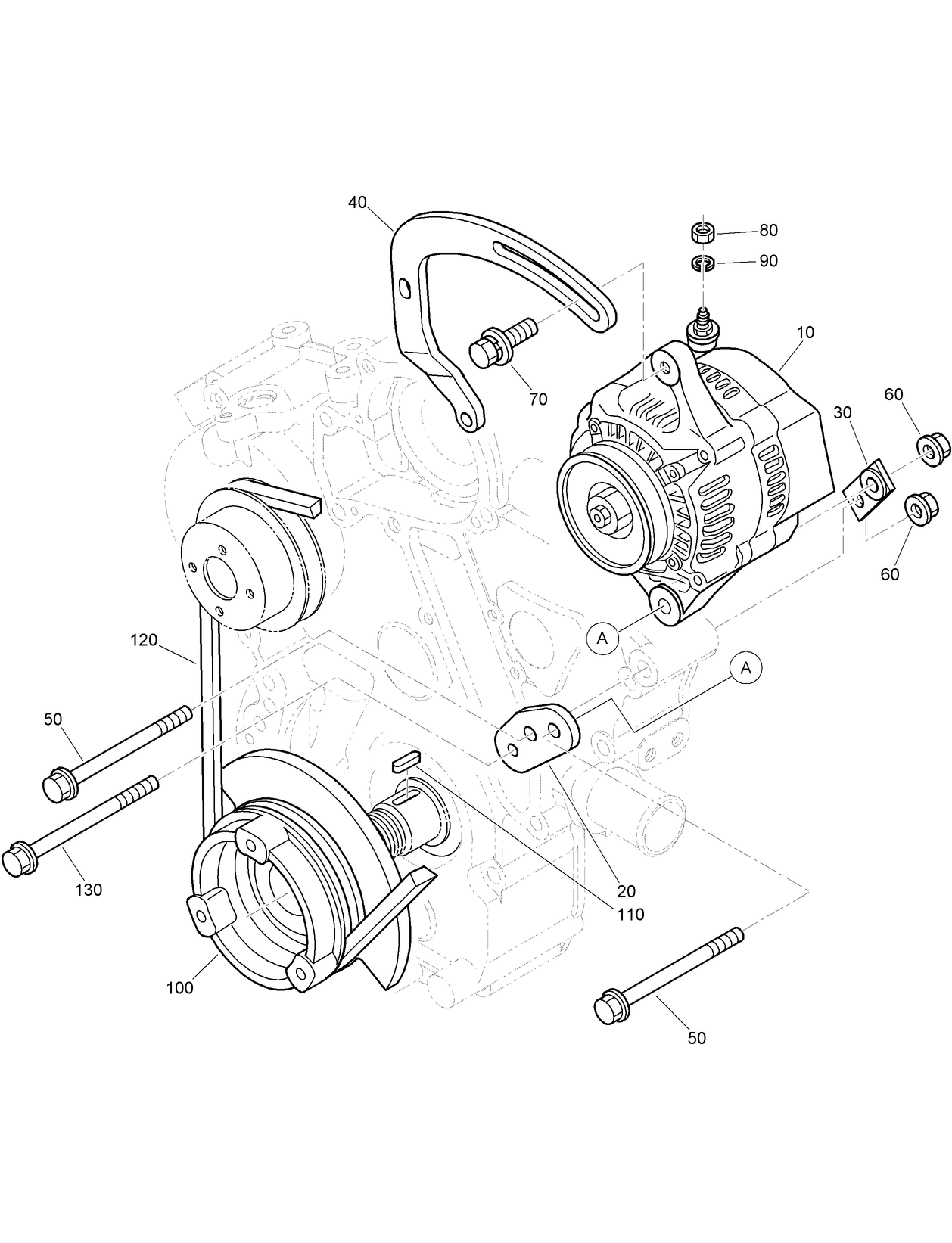 Alternator and Pulley Assembly
