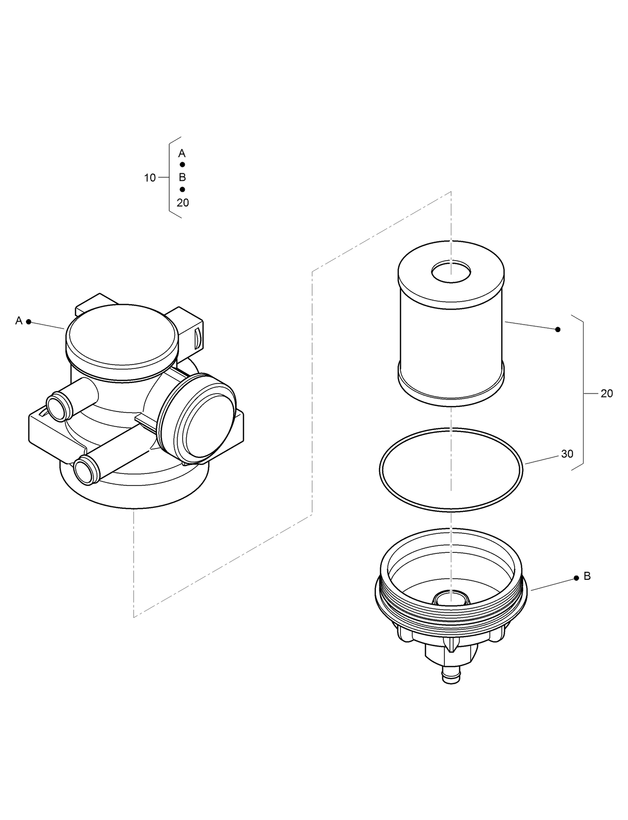 Oil Separator (Component Parts) Assembly
