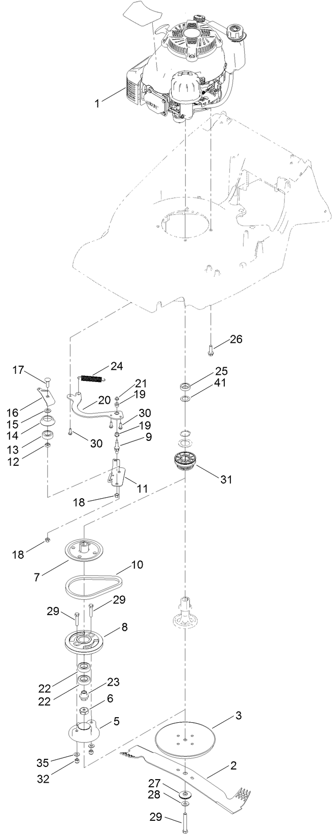Engine and Blade Assembly