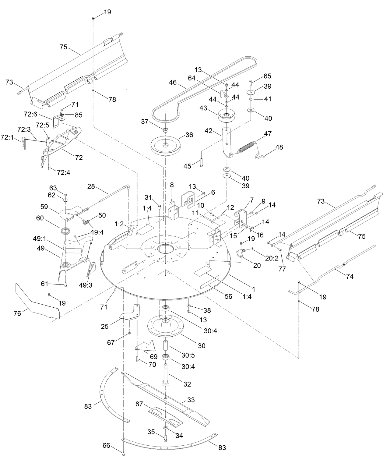 32 Inch Deck Assembly