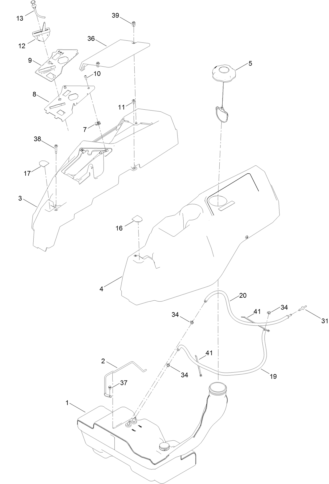 Body Styling and Fuel Tank Assembly