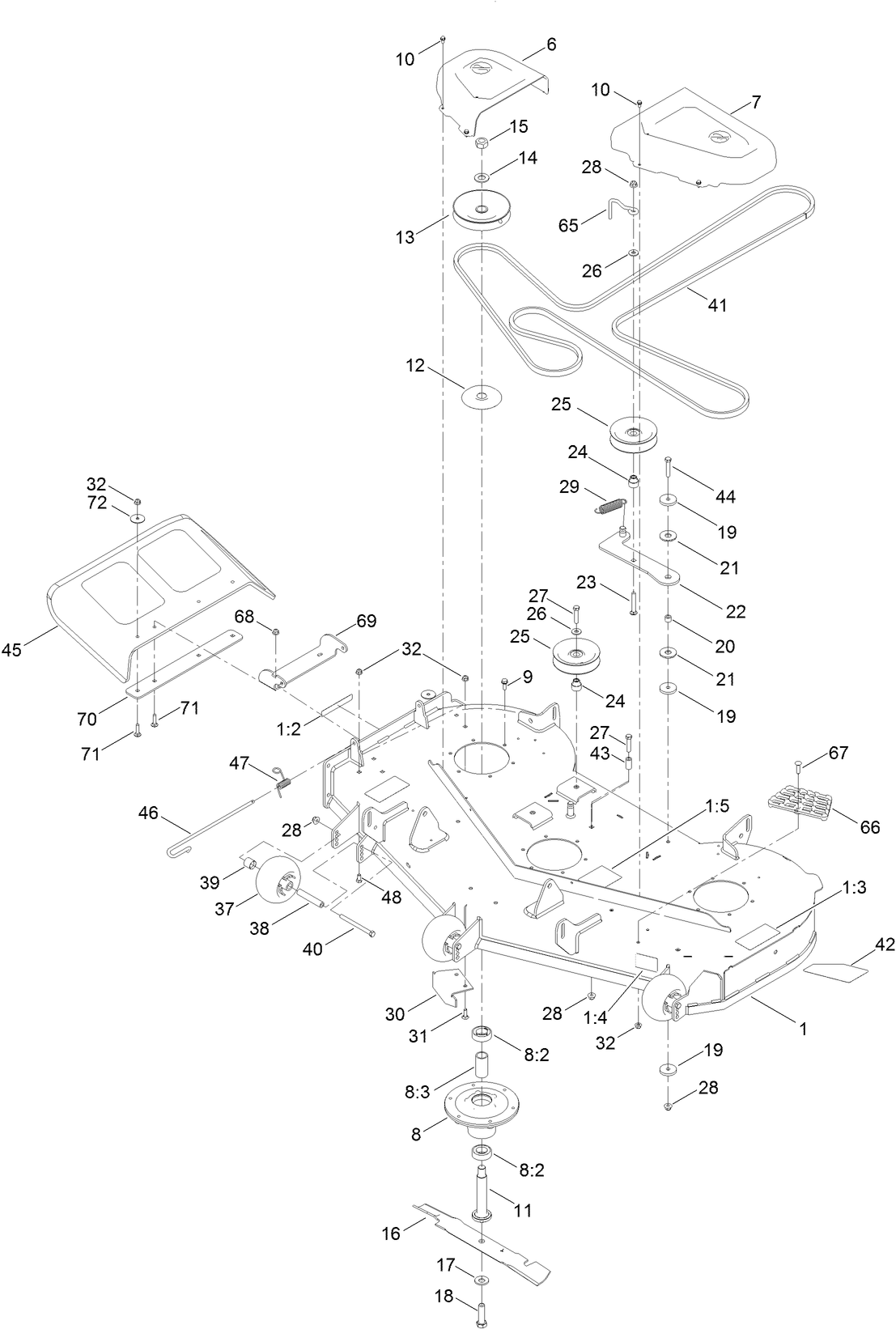 54 Inch Deck Assembly
