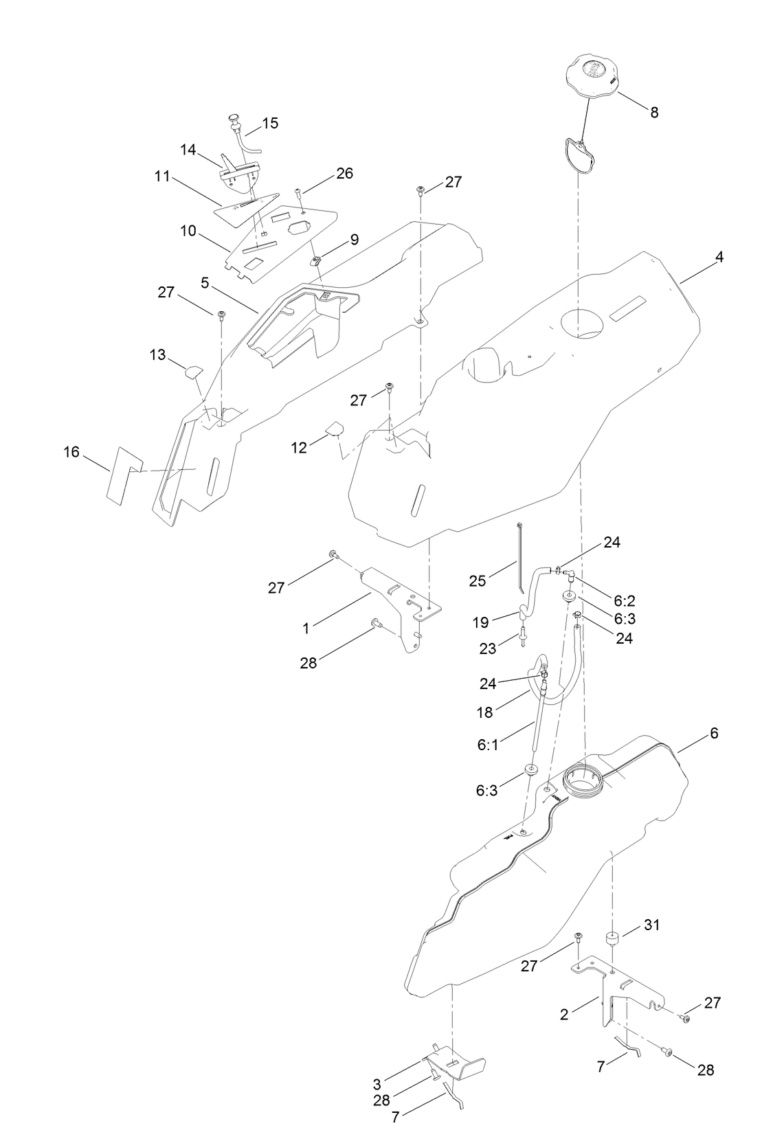 Body Styling and Fuel Tank Assembly