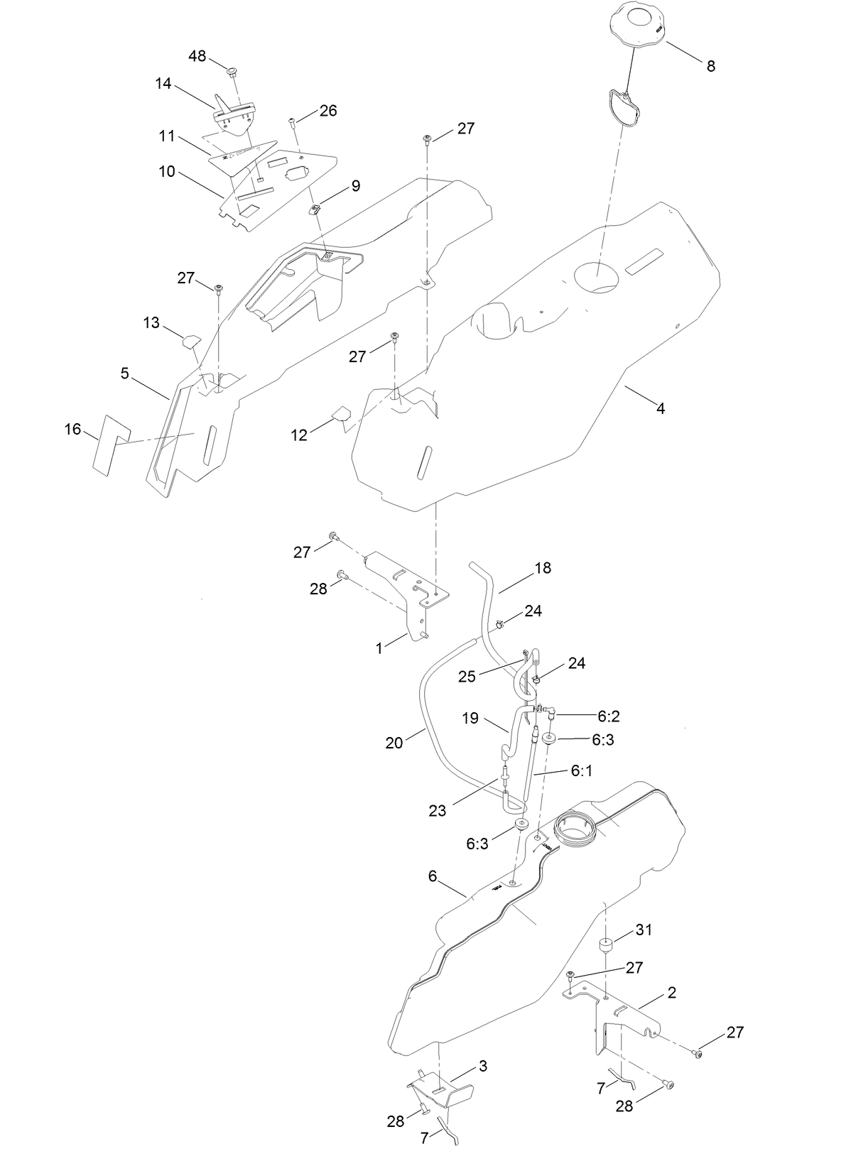 Body Styling and Fuel Tank Assembly