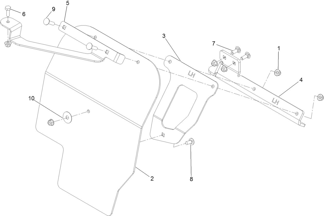LH Mud Flap Assembly No. 135-4943