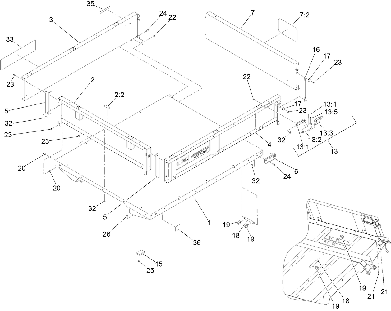 Full Bed and Side Panel Assembly