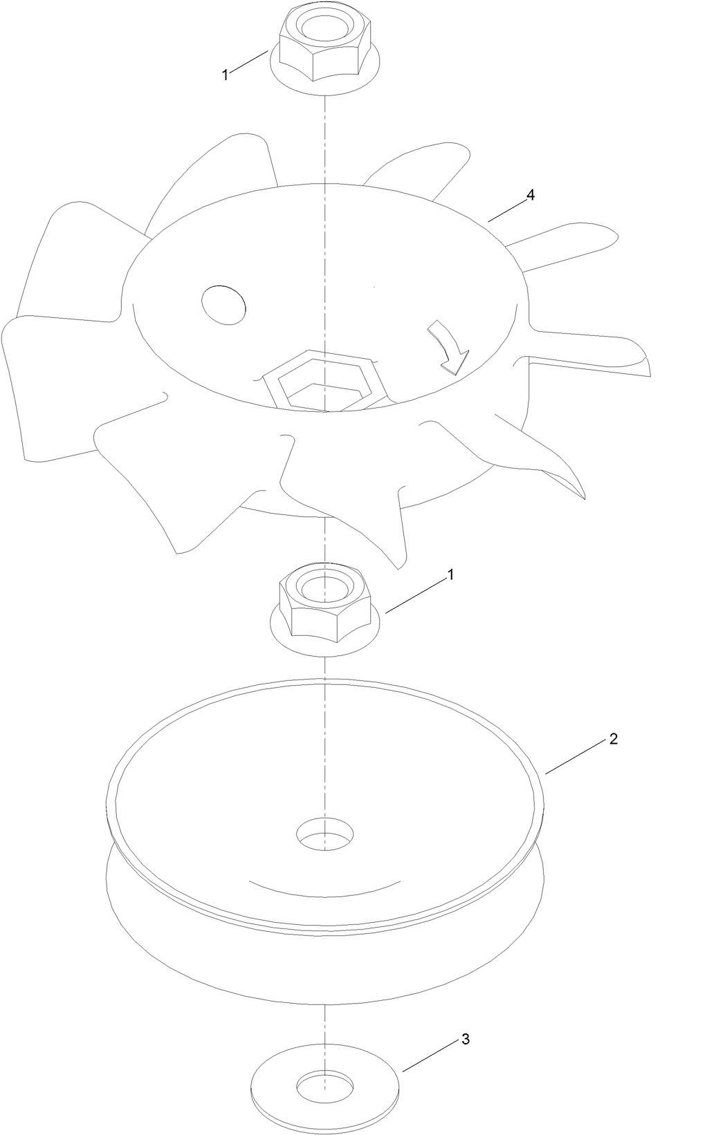 Transmission Assembly  Pulley and Fan Repair Assembly No. 139-1837