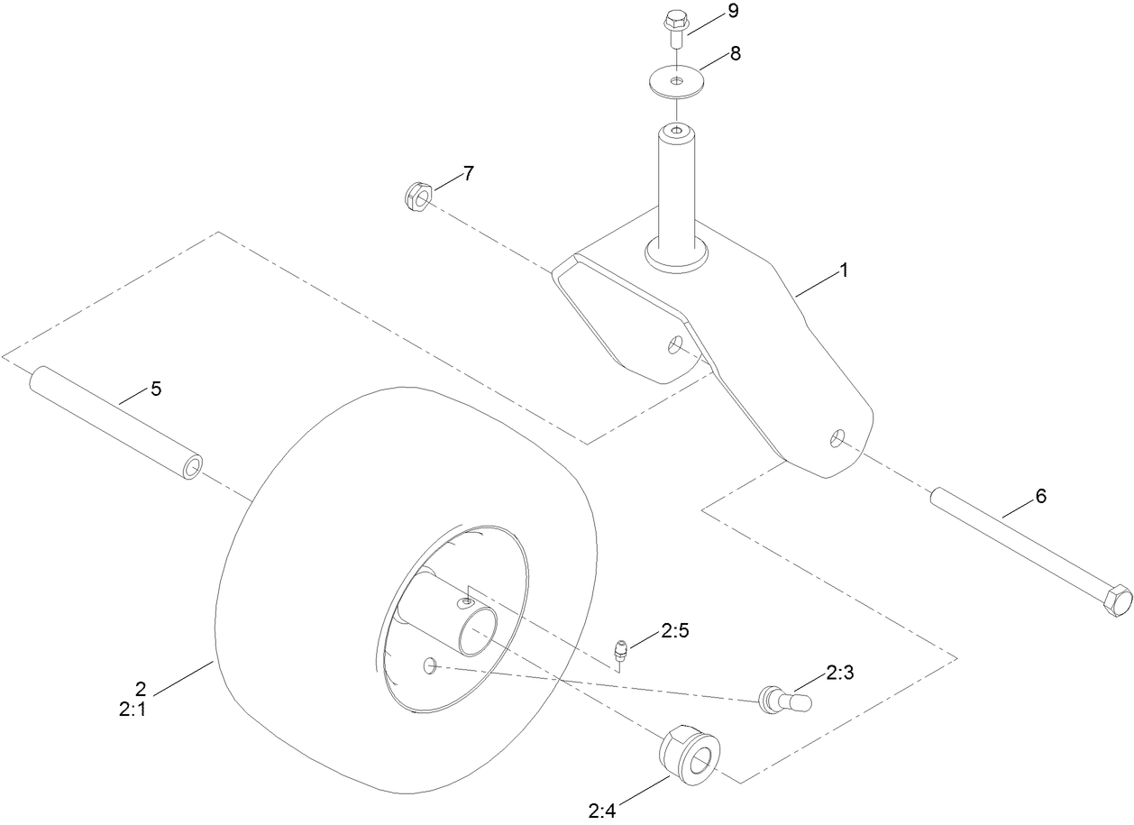 Caster and Wheel Assembly