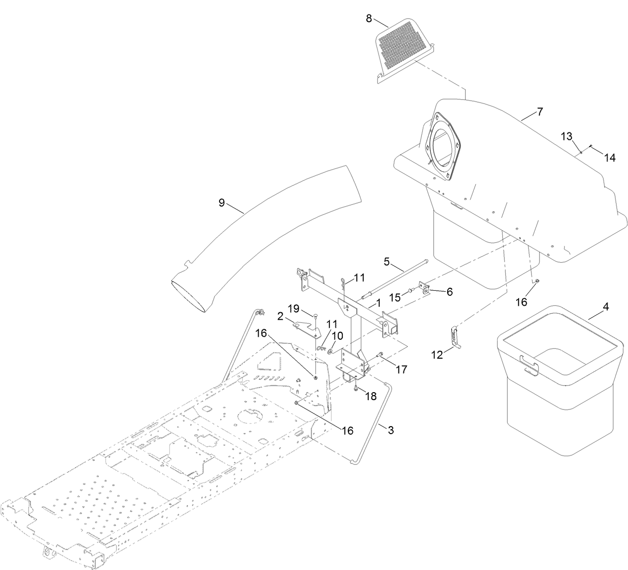 Twin Bag Chute Assembly