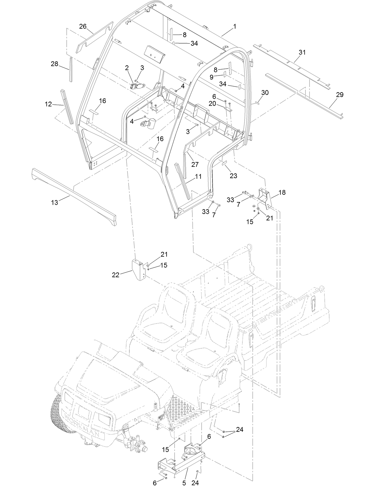 Frame Mount and Interior Seal Assembly