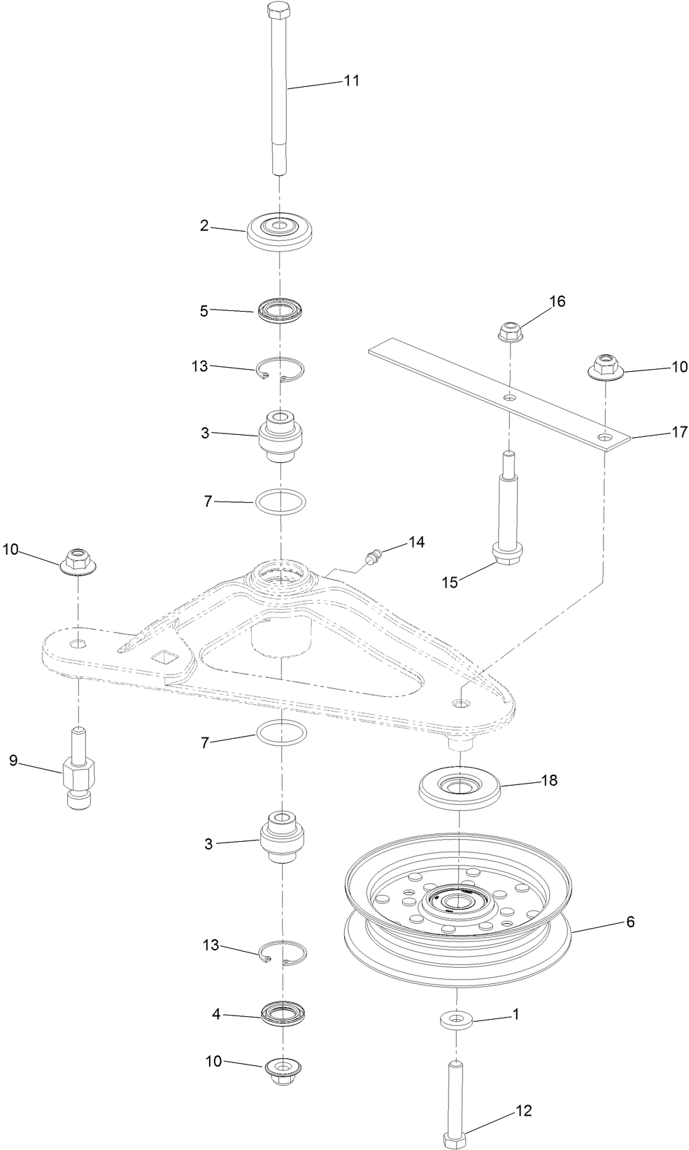Deck Idler Assembly No. 126-1720