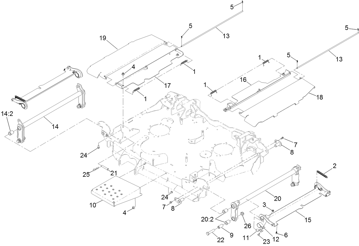 Center Deck Fold Assembly