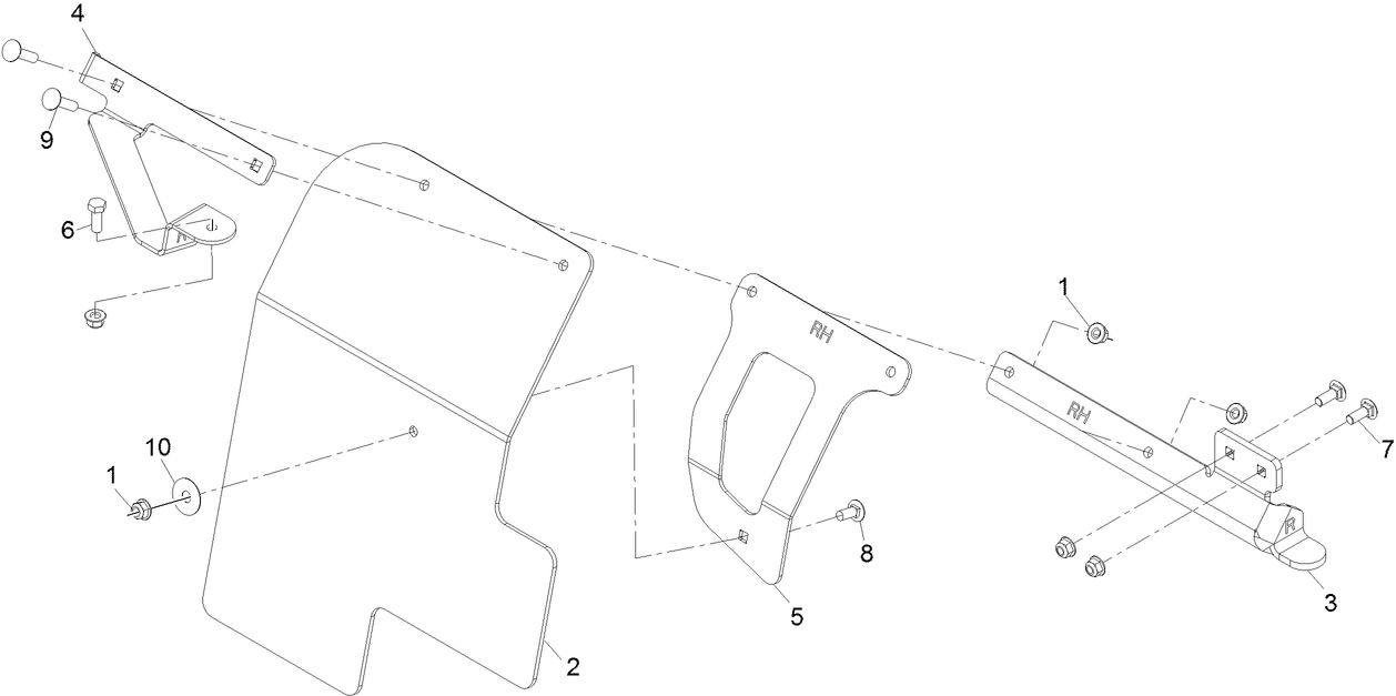 RH Mud Flap Assembly No. 135-4933