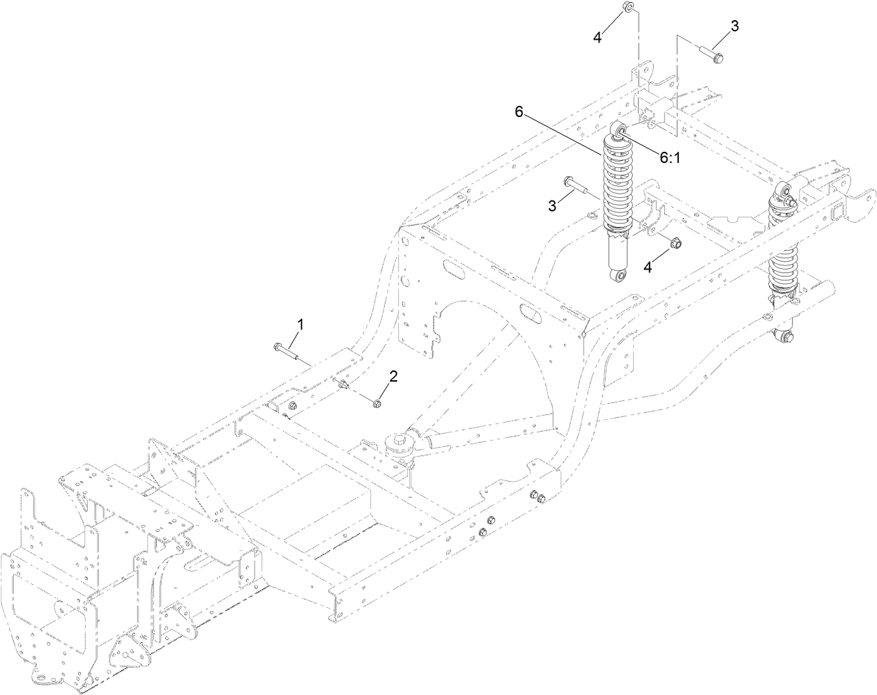 Frame Mount and Rear Shock/Spring Assembly