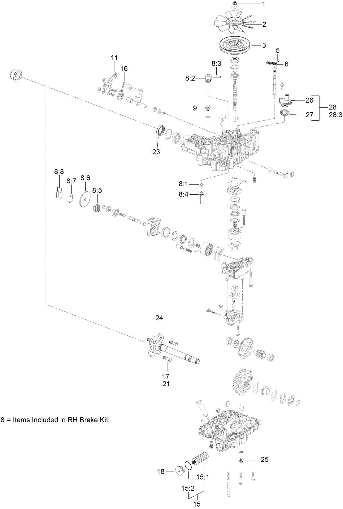 LH Transmission Assembly No. 138-5838