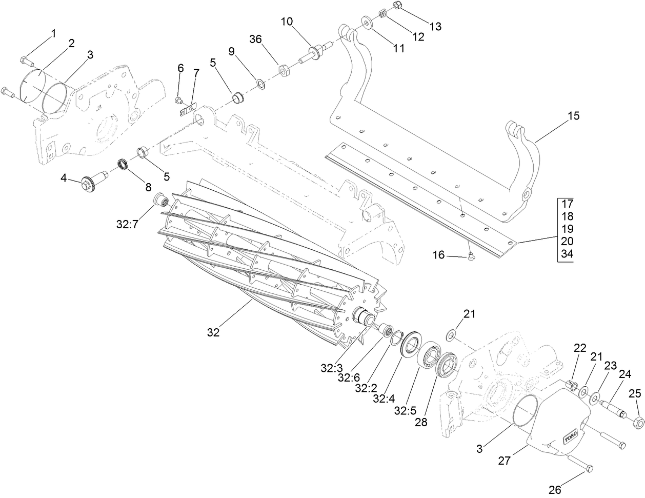 Reel and Bedbar Assembly
