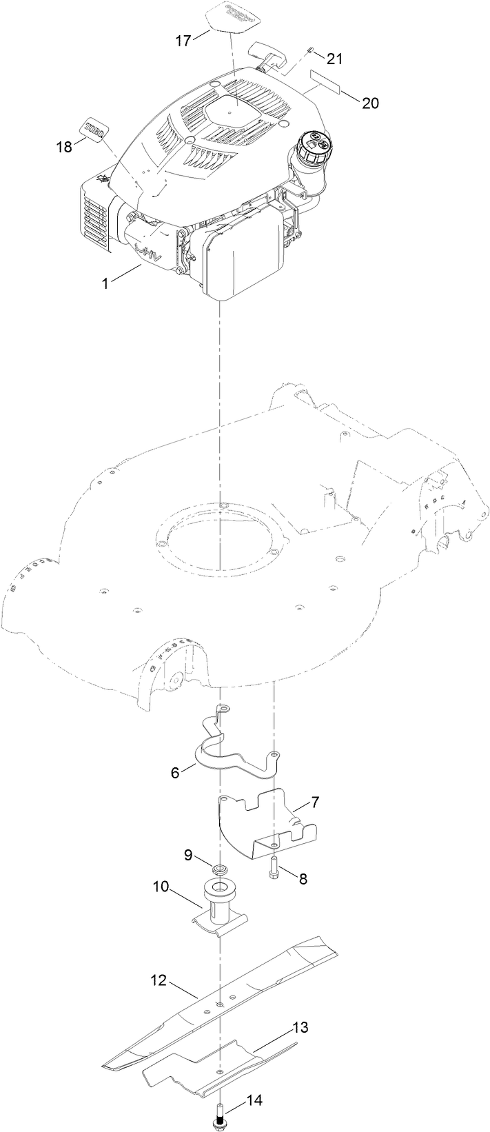 Engine and Blade Assembly