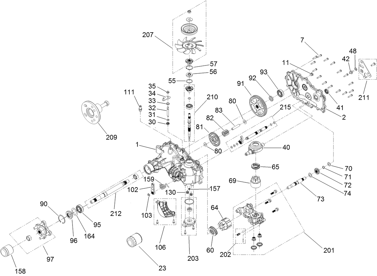 LH Transmission Assembly No. 138-4869