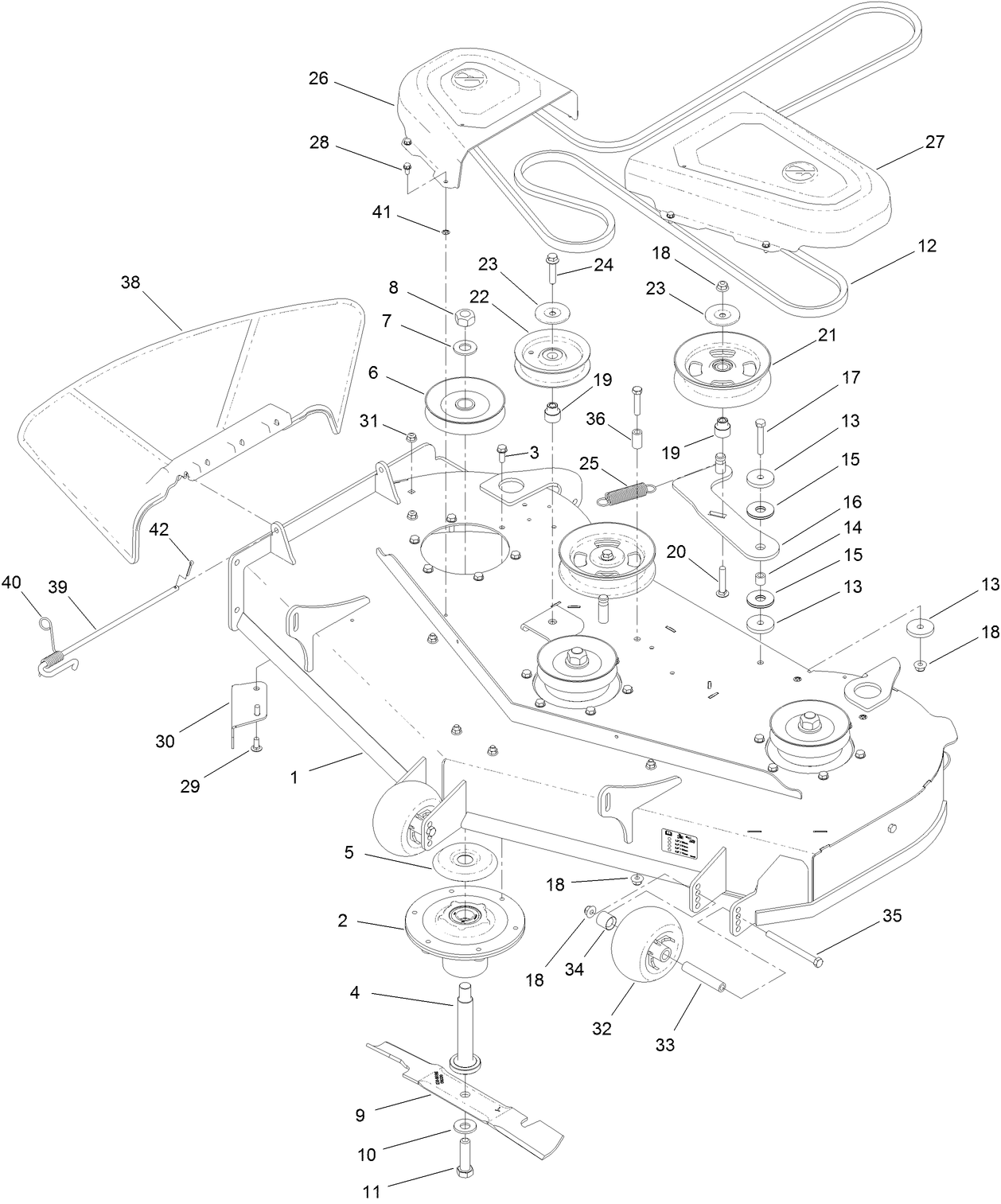 48 Inch Deck Assembly