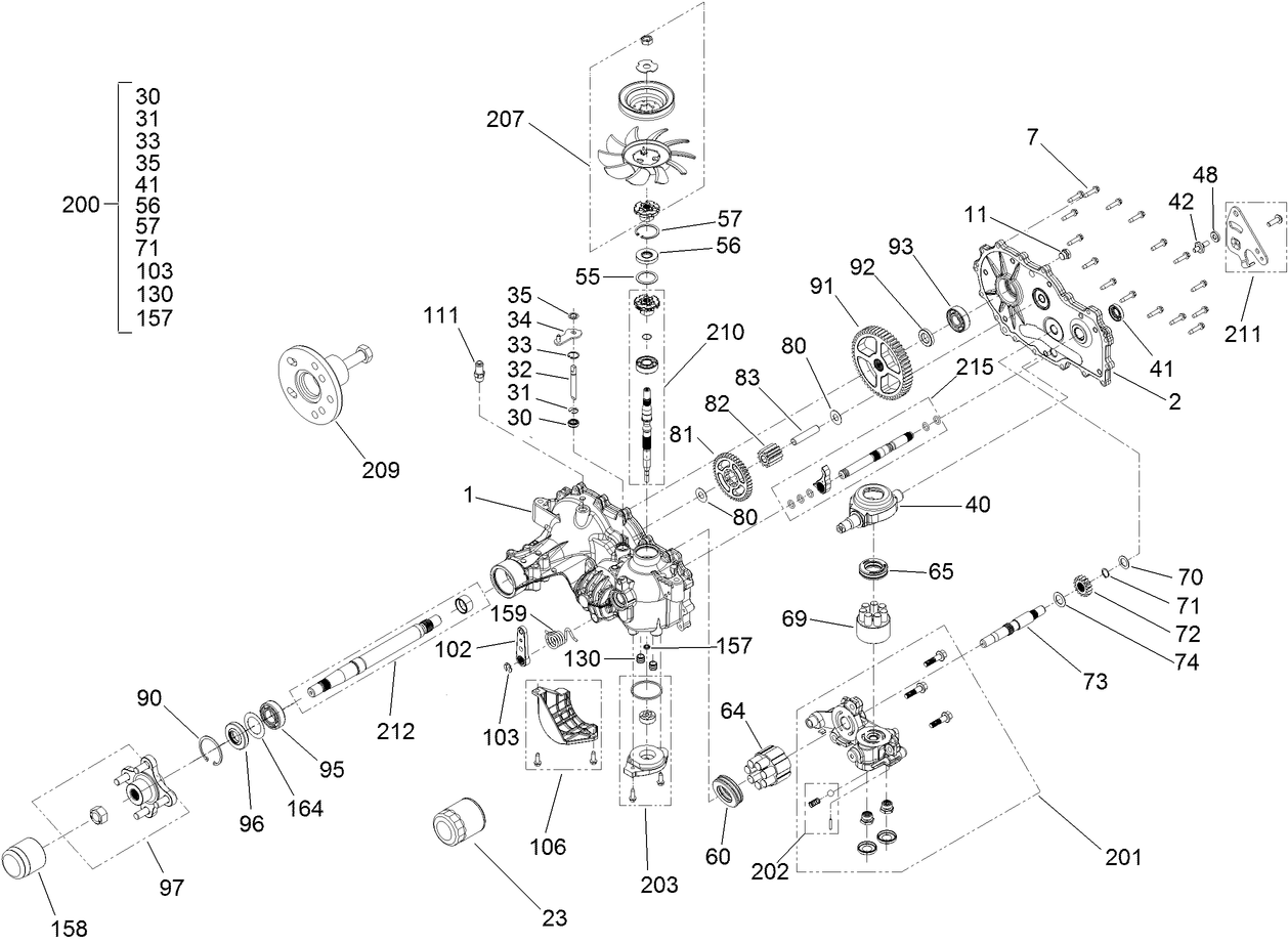 LH Transmission Assembly No. 138-4871