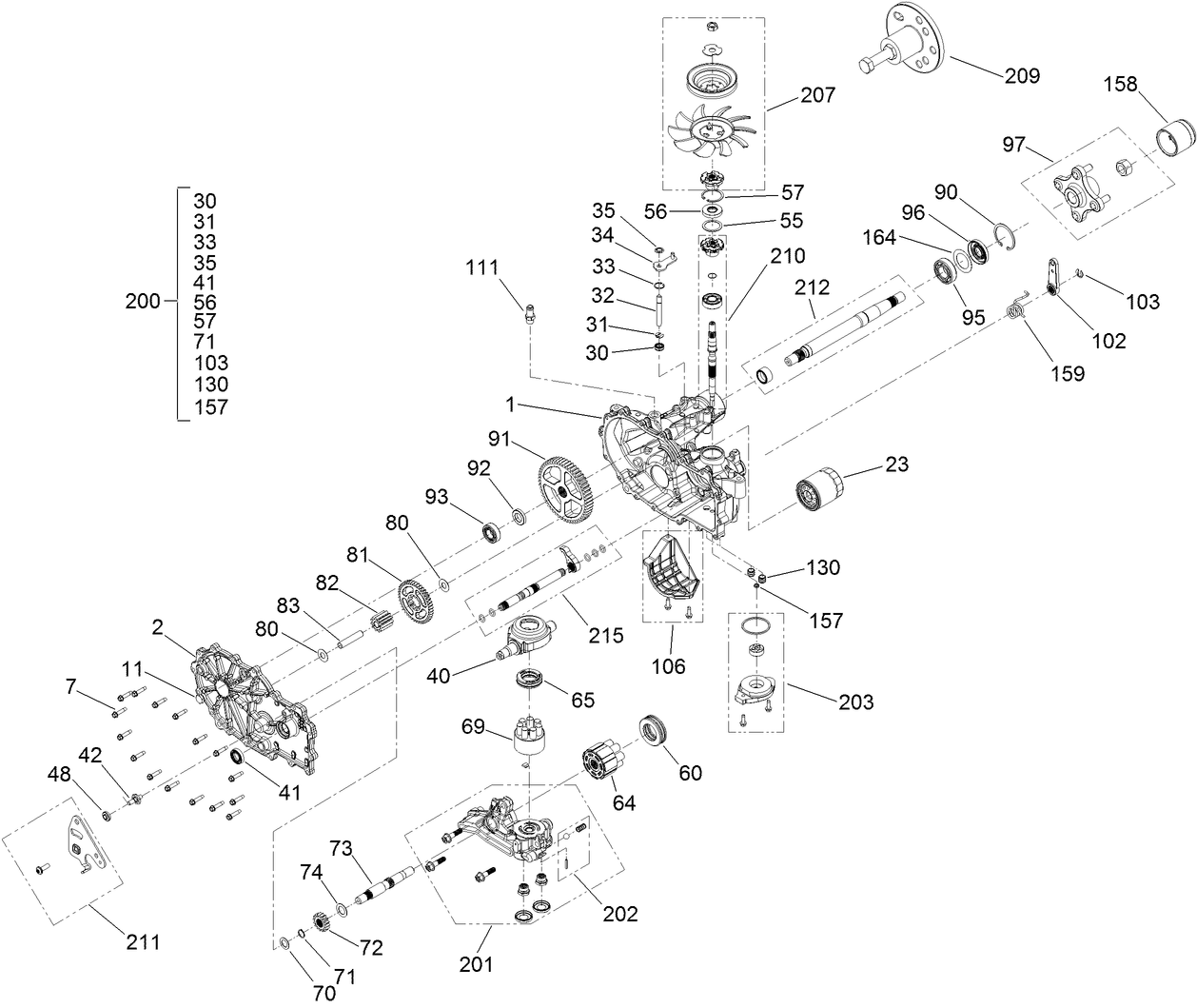 RH Transmission Assembly No. 138-4872